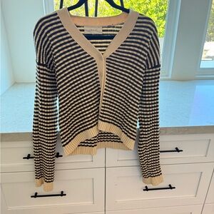 The Great Striped Black and Cream Sweater